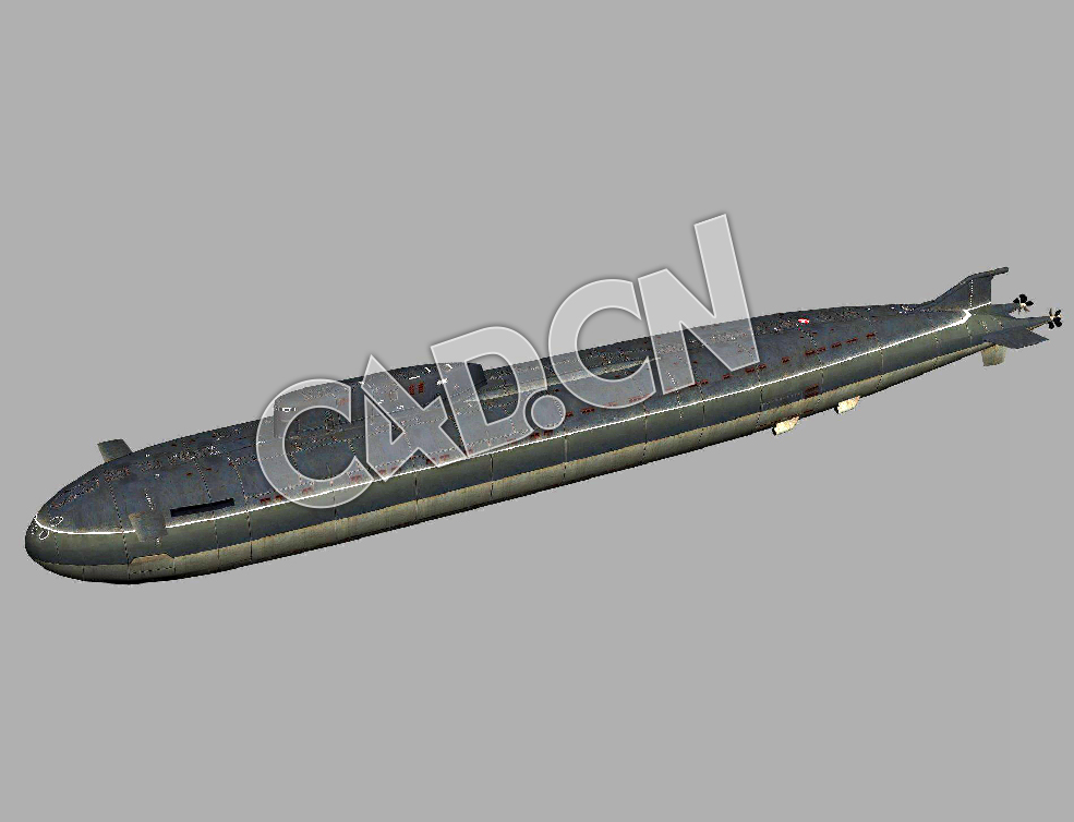 C4D奥斯卡级飞航导弹核潜艇模型 Oscar-class submarine 3d Model - C4D之家 - 82.jpg