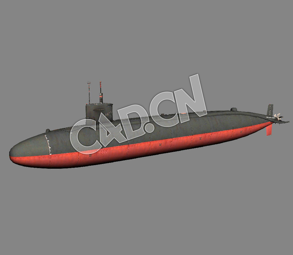 C4D鲹鱼级攻击核潜艇模型 Permit-class submarine 3d Model - C4D之家 - 83.jpg