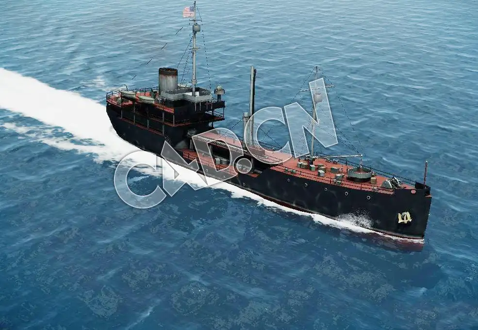 C4D海军舰艇军舰舰船-中型油轮模型 Ranger Medium Tanker 3d Model