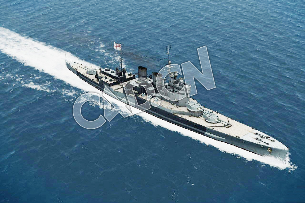 C4D海军舰艇军舰舰船-声望级战列巡洋舰模型 Renown battleship 3d Model - C4D之家 - 92.jpg