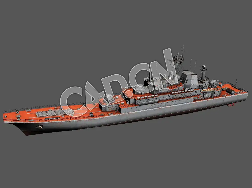 C4D海军舰艇军舰舰船-俄罗斯海军蟾蜍级坦克登陆舰模型 Ropucha-class landing ship 3d - C4D之家 - 95.jpg