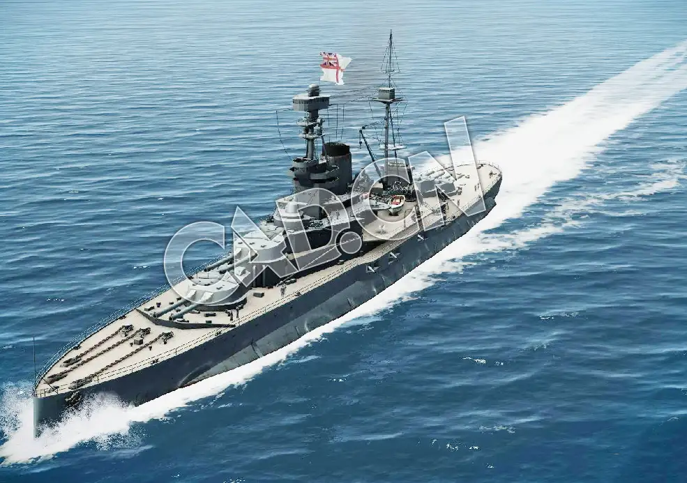 C4D海军舰艇军舰舰船-英国君权级战列舰模型 Royal sovereign battleship 3d Model - C4D之家 - 96.jpg