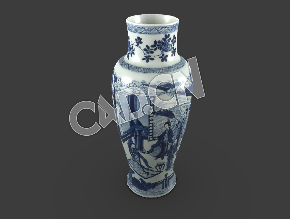 C4D中国古代青花瓷花瓶模型 Baluster vase, from a five piece garniture - C4D之家 - 12-Baluster vase, from a five-piece garniture.jpg