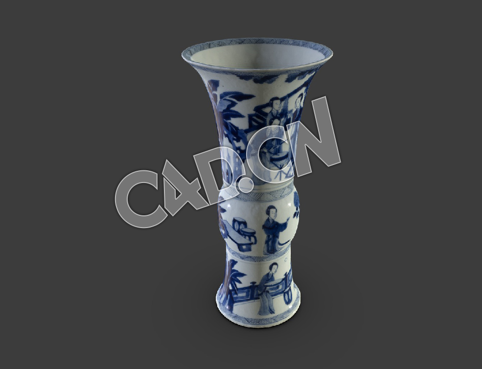 C4D中国古代青花瓷花瓶模型 Beaker Shaped Vase, from a Five Piece Garniture 2 - C4D之家 - 15-Beaker-Shaped Vase, from a Five-Piece Garniture-2.jpg