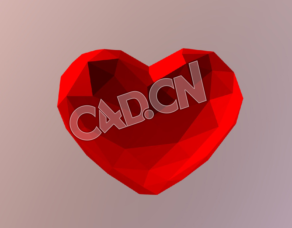 C4D低面多边形心形模型 Beating heart by Maria Nova - C4D之家 - 16-Beating heart by Maria Nova.jpg