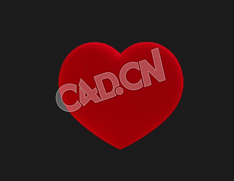 C4D三维立体心形红心模型 Beating Heart 2
