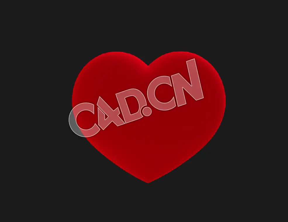 C4D三维立体心形红心模型 Beating Heart 2