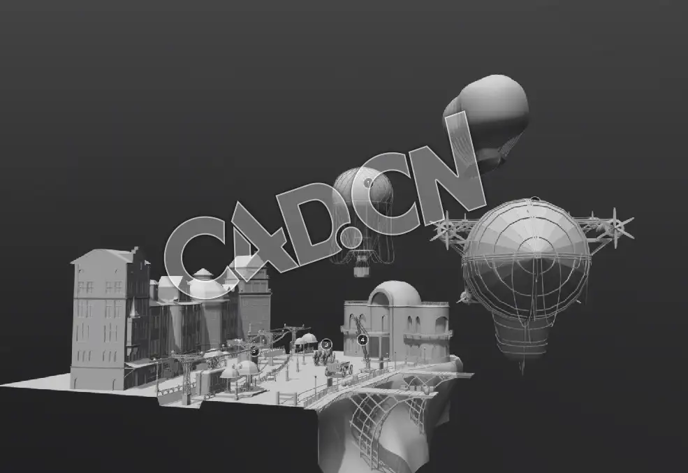 C4D航空站热气球模型 Blocking "Air station" - C4D之家 - 20-Blocking-'Air-station'.jpg