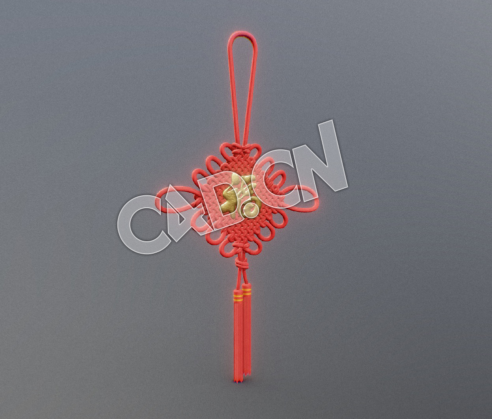 C4D中国结灯笼模型 Chinese knotting 1