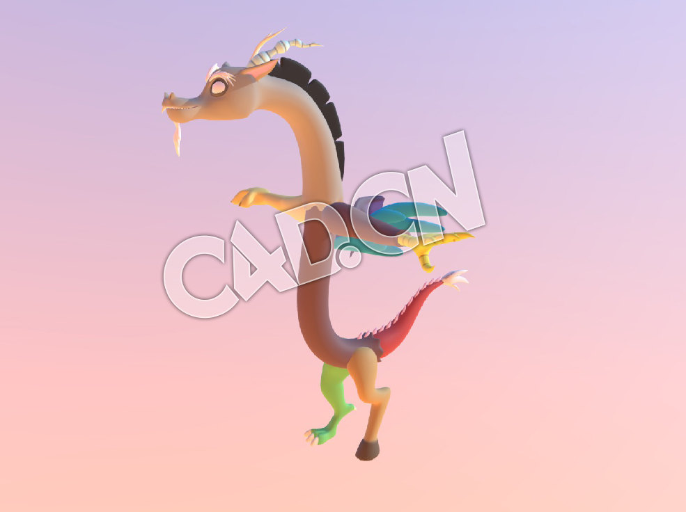 C4D卡通动漫龙模型 cute furry dragon - C4D之家 - 43-cute-furry-dragon.jpg