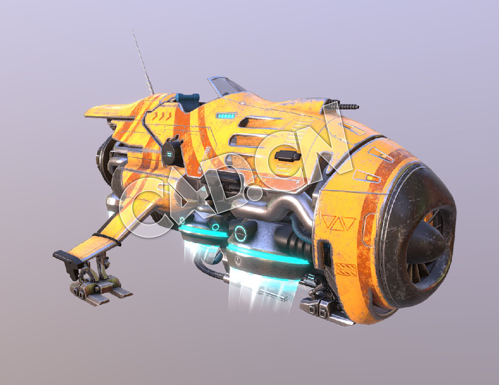 C4D赛博朋克飞行器飞船模型 Cyberpunk Speeder - C4D之家 - 44-Cyberpunk-Speeder.jpg