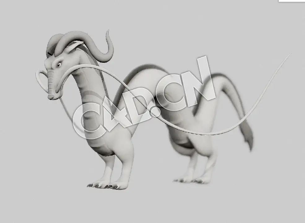 C4D中国龙卡通动漫模型 Day 8 Air Snake - C4D之家 - 46-Day 8 - Air Snake.jpg