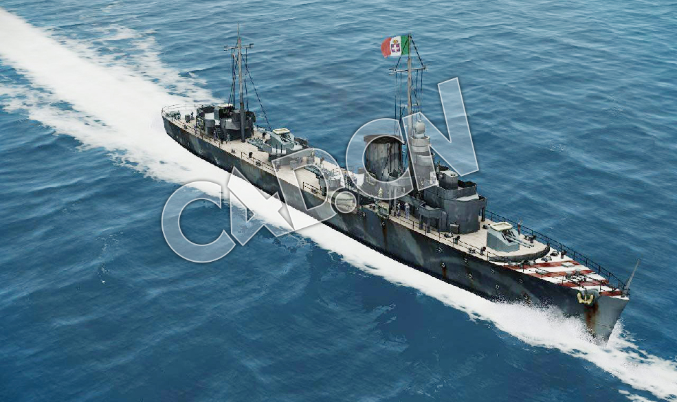C4D海军舰艇军舰舰船-索尔达蒂级驱逐舰模型 Soldati Destroyer 3d Model - C4D之家 - 103.jpg