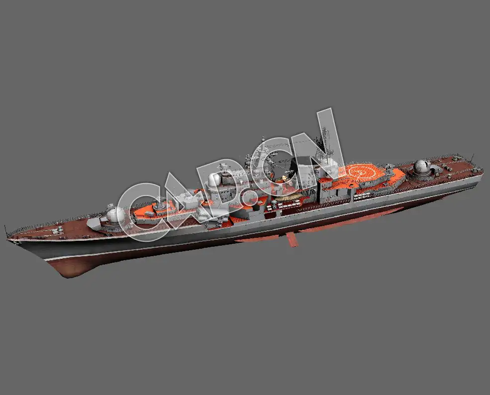 C4D海军舰艇军舰舰船-俄罗斯现代级驱逐舰模型 Sovremenny Class Destroyer 3d Model - C4D之家 - 106.jpg