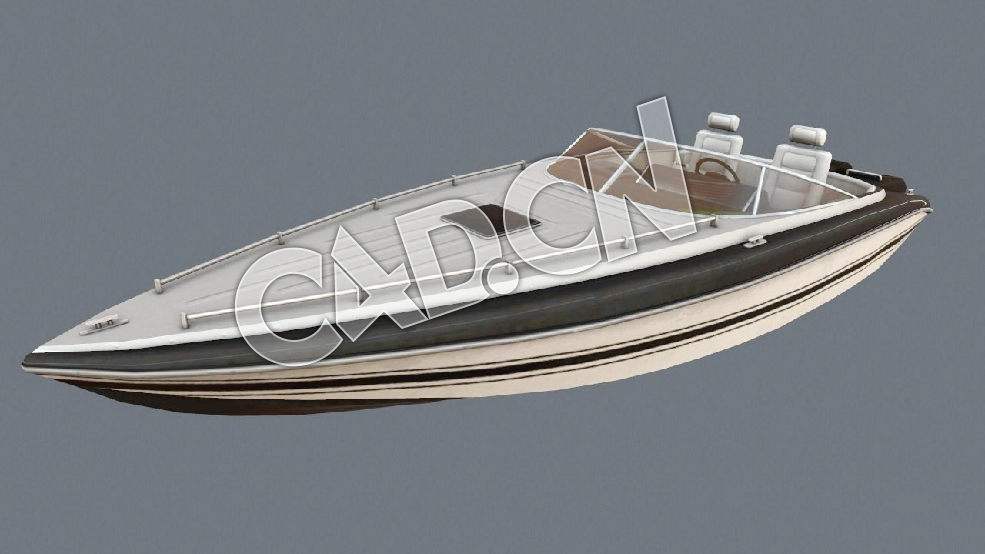 C4D海上快艇游艇模型 Speedboat 3d Model