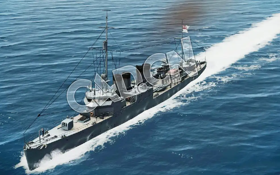 C4D海军舰艇军舰舰船-英国二战驱逐舰模型 Town Lend-Lease Destroyer 3d Model - C4D之家 - 112.jpg