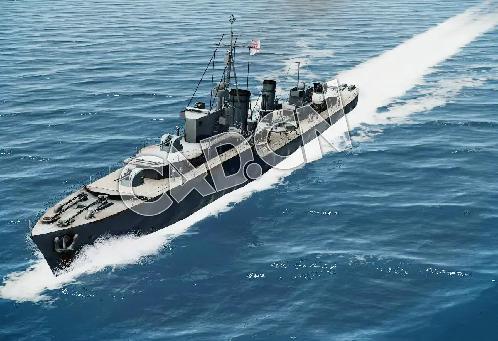 C4D海军舰艇军舰舰船-部族级驱逐舰模型 Tribal Destroyer 3d Model - C4D之家 - 115.jpg