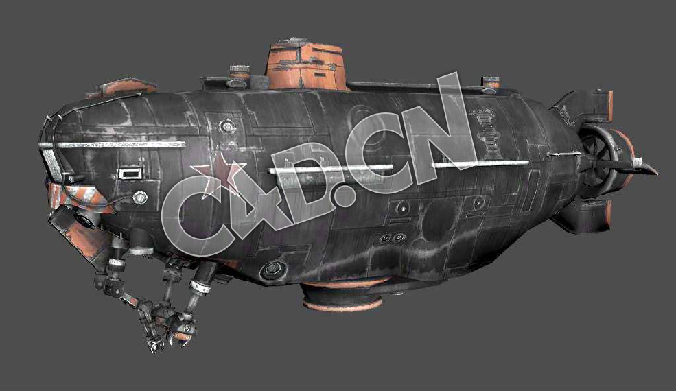 C4D无人潜艇模型 Unmanned submarine 3d Model - C4D之家 - 121.jpg