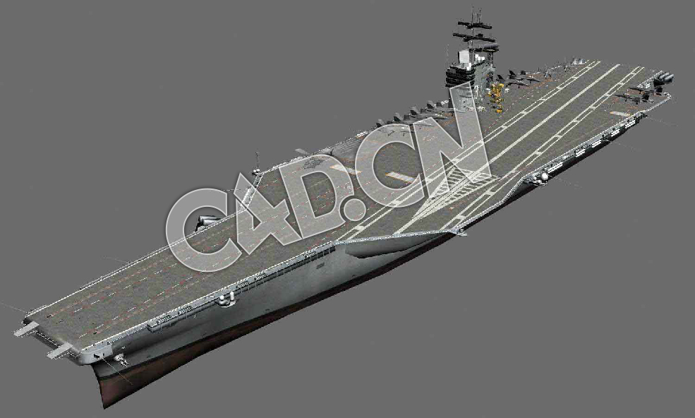 C4D海军舰艇军舰舰船-尼米兹号航空母舰模型 USS Nimitz in Victoria Canada 3d Model