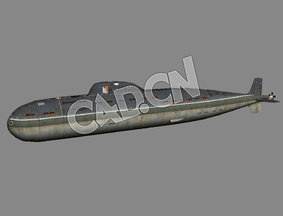 C4D维克托级攻击型核潜艇模型 Victor I class submarine 3d Model