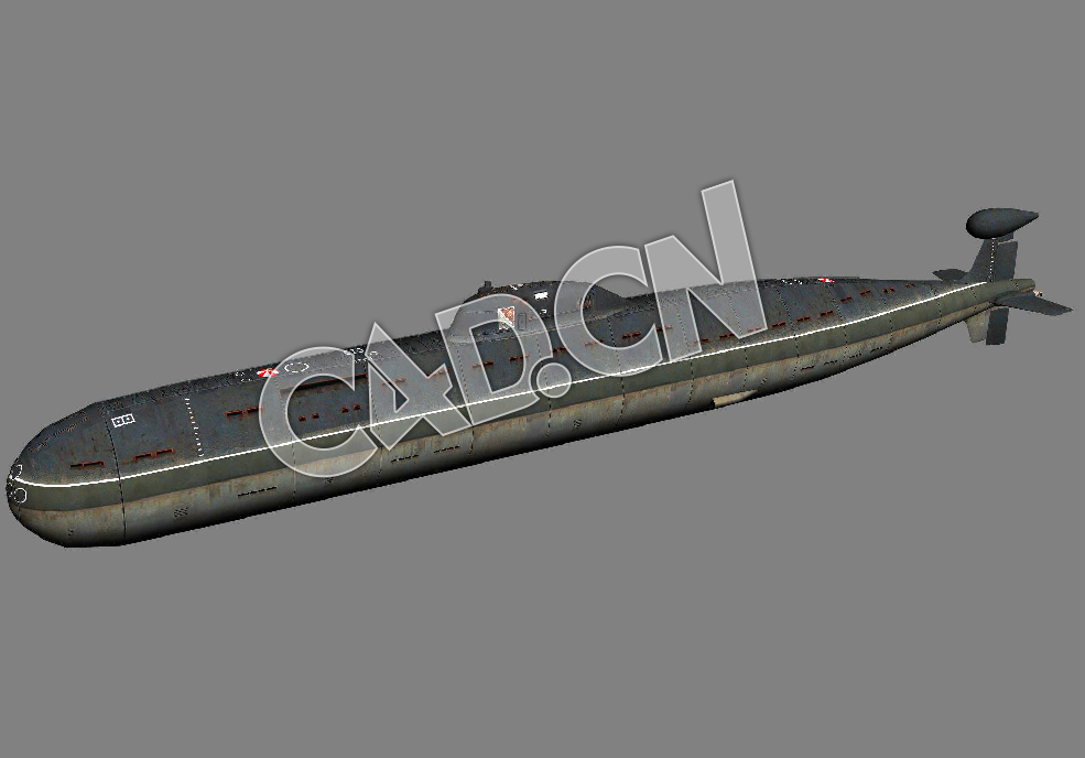 C4D维克多三级潜艇模型 Victor III-class Submarine 3d Model