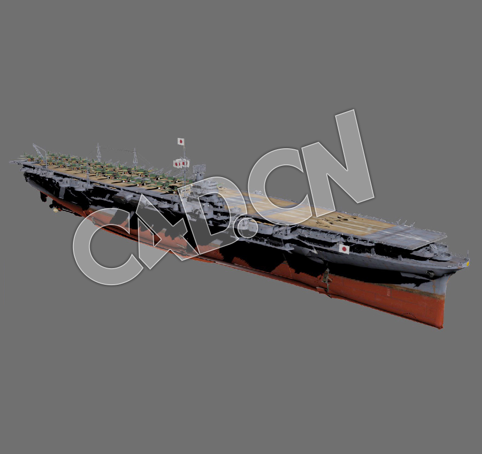 C4D海军舰艇军舰舰船-瑞鹤号航空母舰模型 Zuikaku 1944 3d Model - C4D之家 - 139.jpg