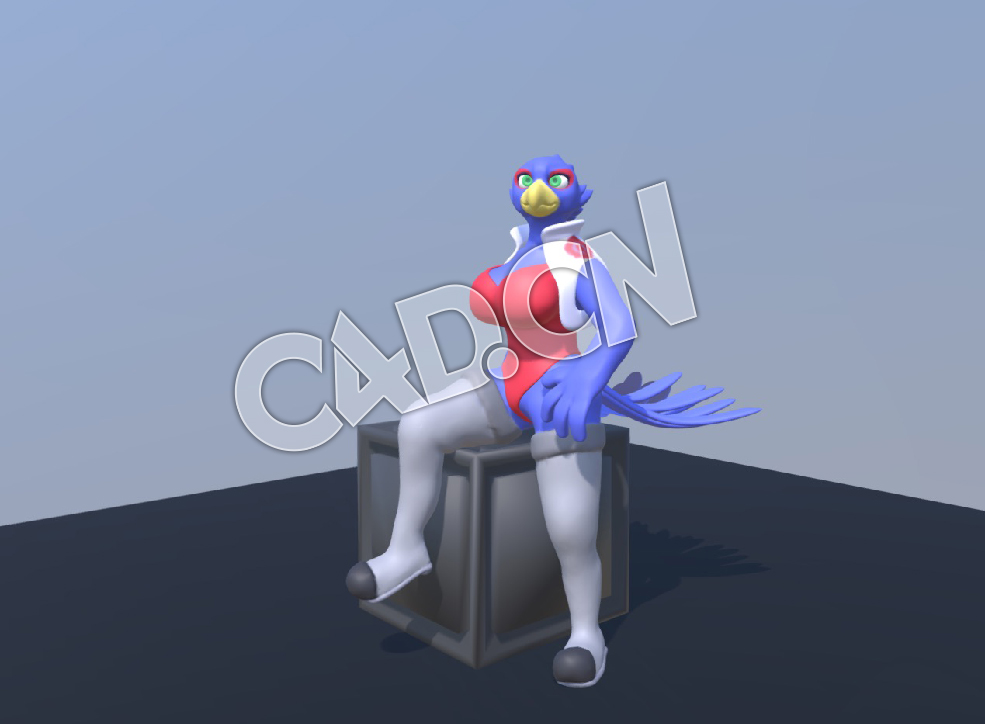 C4D猎鹰女郎卡通角色模型 Female Falco Sculpture - C4D之家 - 62-Female-Falco-Sculpture.jpg