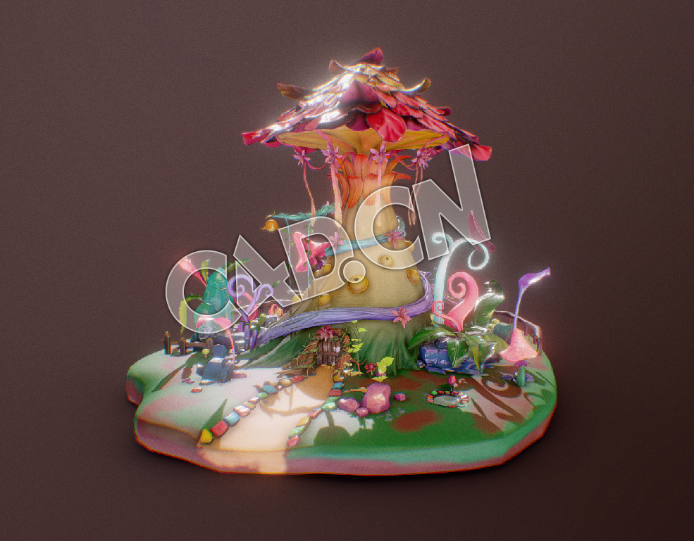C4D梦幻大自然蘑菇房子模型 Essence of nature - C4D之家 - 61-Essence-of-nature.jpg