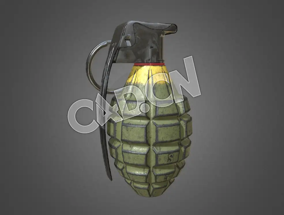 C4D新式手榴弹MK2模型 Grenade MK2