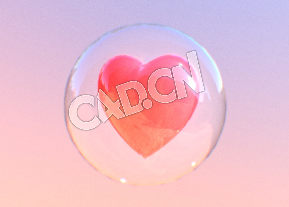 C4D三维立体心形模型 Heart in Love