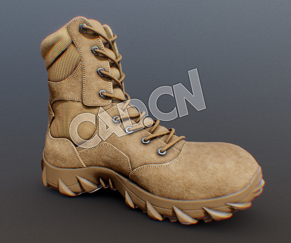 C4D美军军靴模型 Military boots - C4D之家 - 92-Military boots.jpg