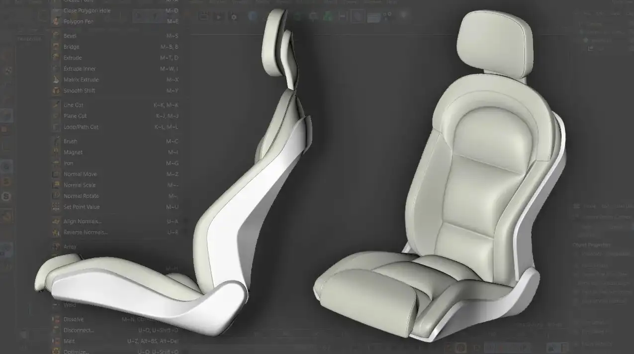C4D汽车座椅建模视频教程 Car Seat - Cinema 4D Modeling Tutorial