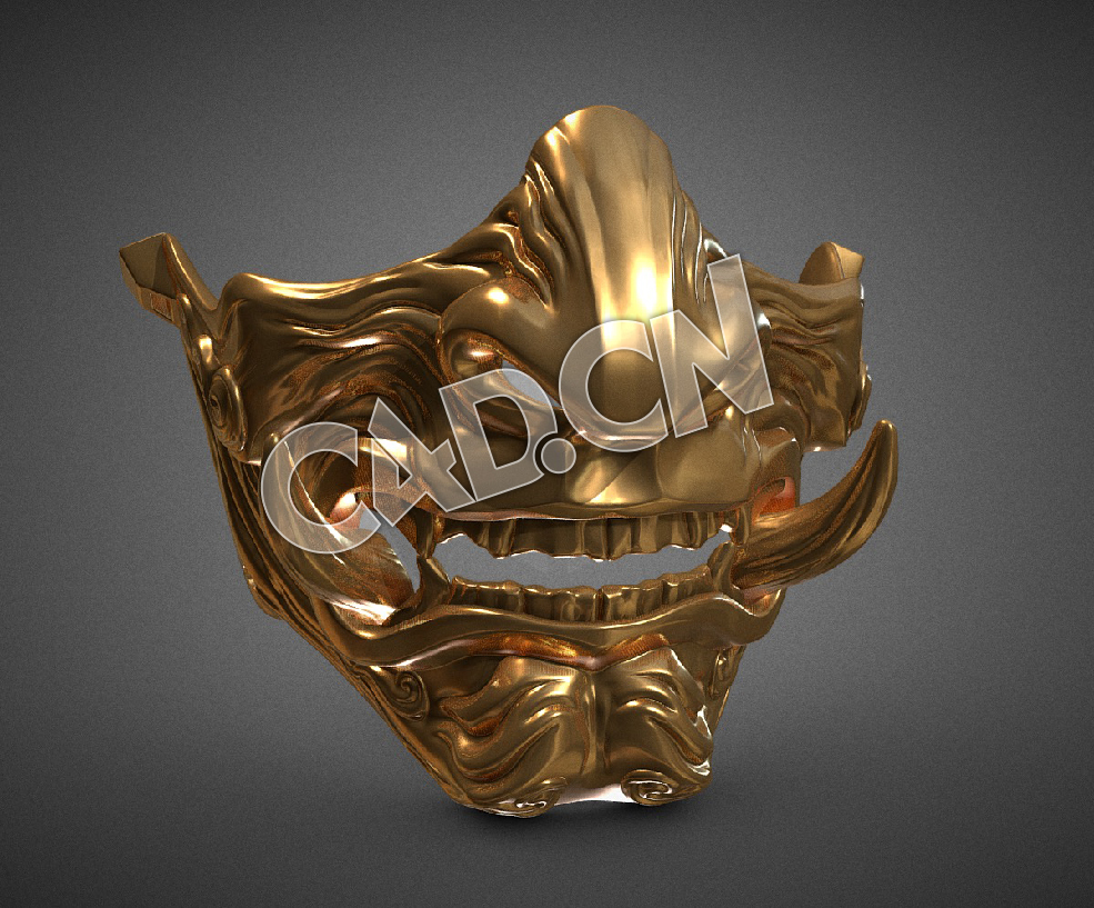 武士面具3D模型 Samurai Mask Model 2 - C4D之家 - 113-Samurai Mask Model 2.jpg