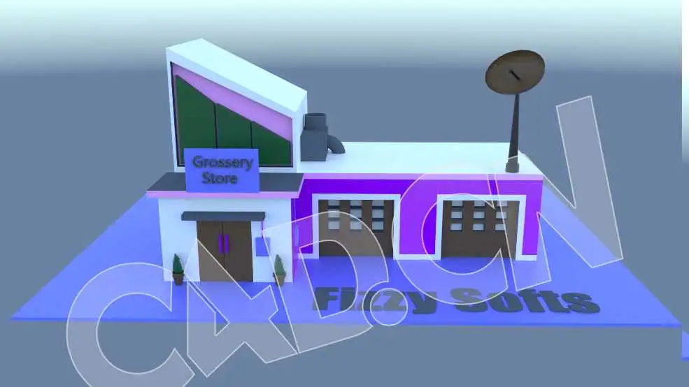 C4D初级建模创建卡通杂货店教程 Cinema 4D Creating Grocery Store for Beginner