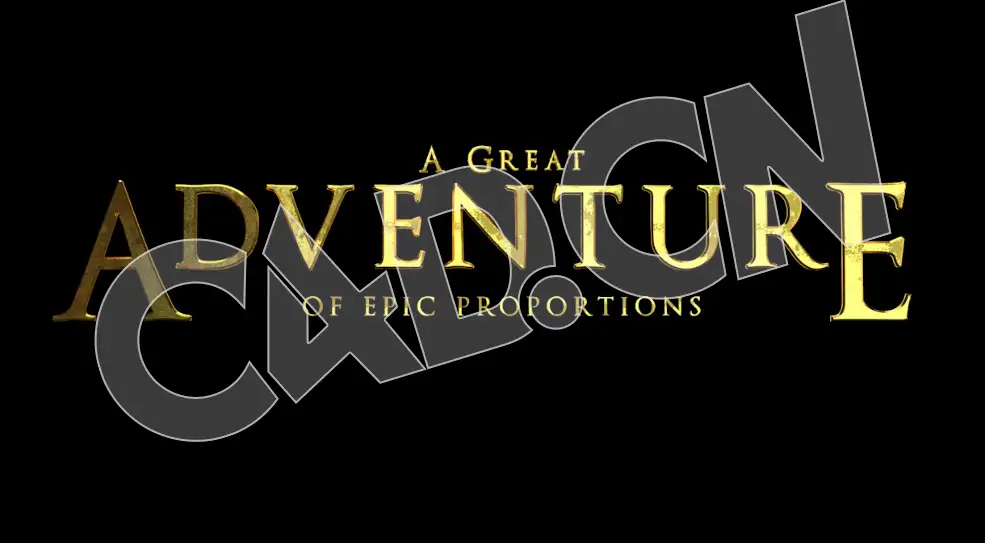 C4D冒险黄金字电影片头文字标题文字模型 Adventure Gold 3d model - C4D之家 - 03.jpg