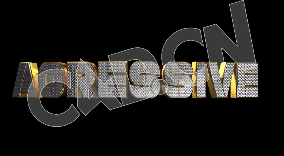 C4D金属文字电影片头文字标题文字模型 Agressive 3d model - C4D之家 - 05.jpg