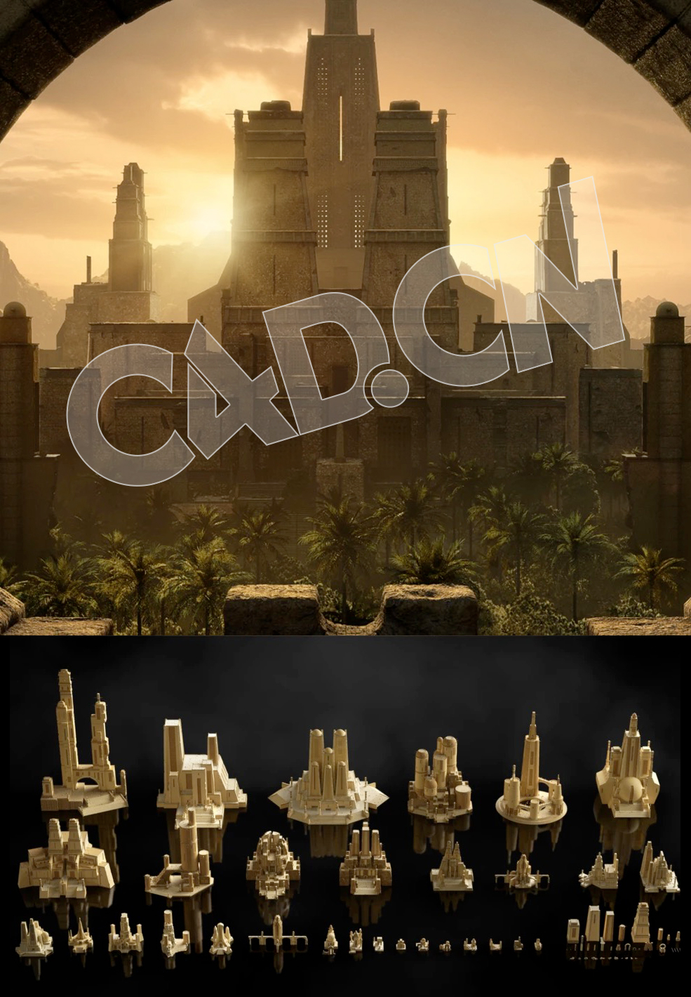 C4D远古时代外星文明建筑模型合集 Kitbash3D – Ancients