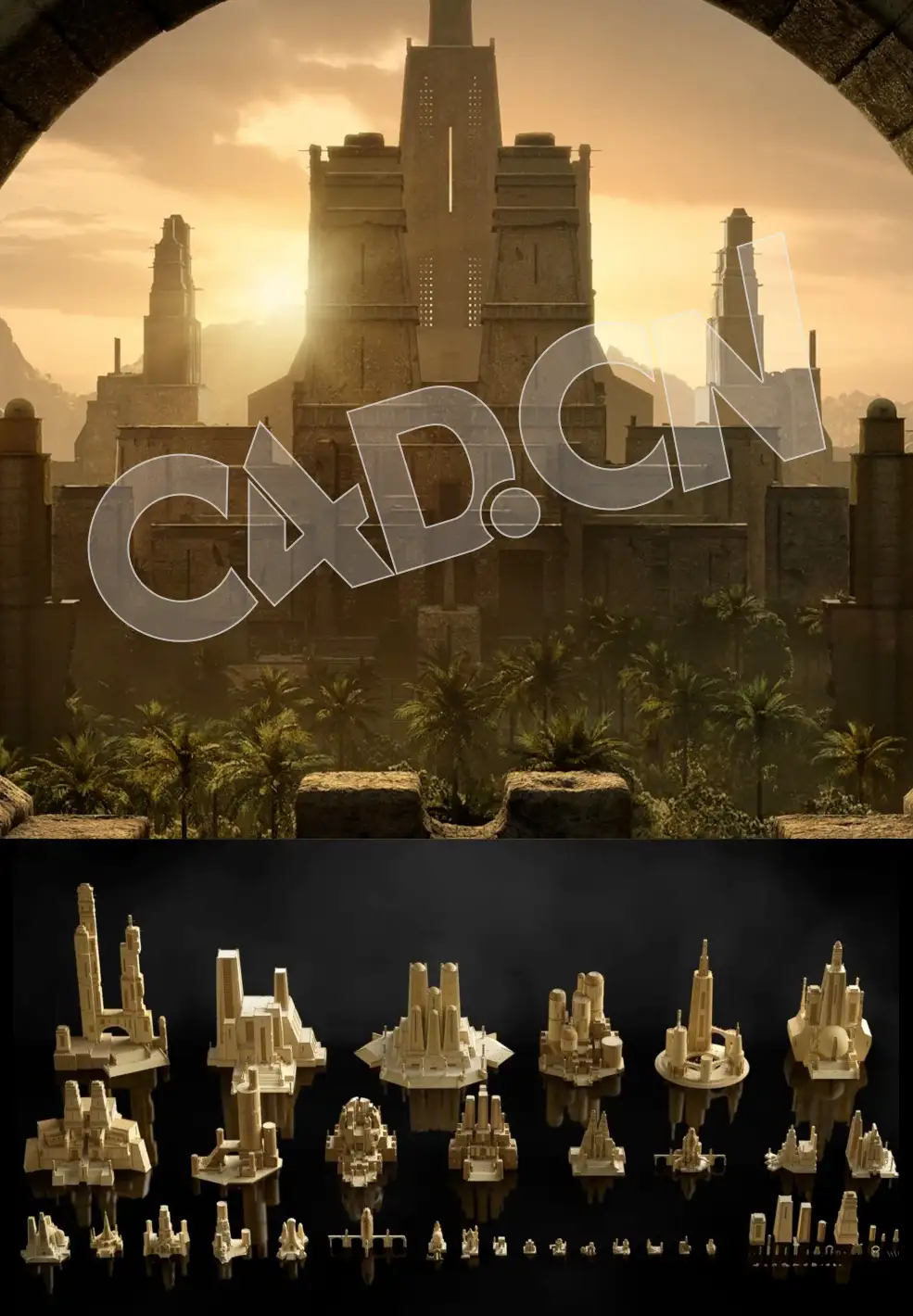 C4D远古时代外星文明建筑模型合集 Kitbash3D – Ancients