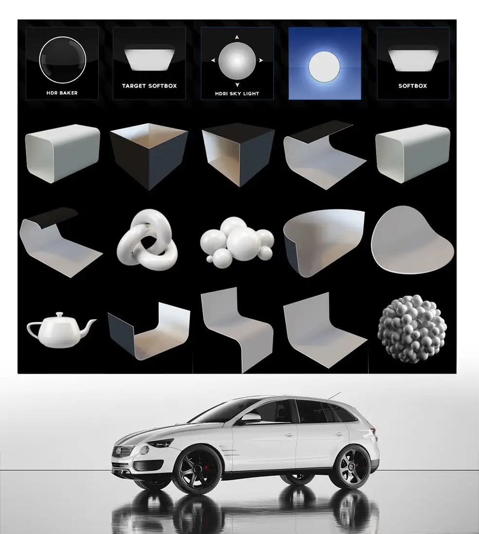 C4D场景环境HDRI灯光预设 Octane + Corona Studio Tools Pro v1.0 for Cinema 4D