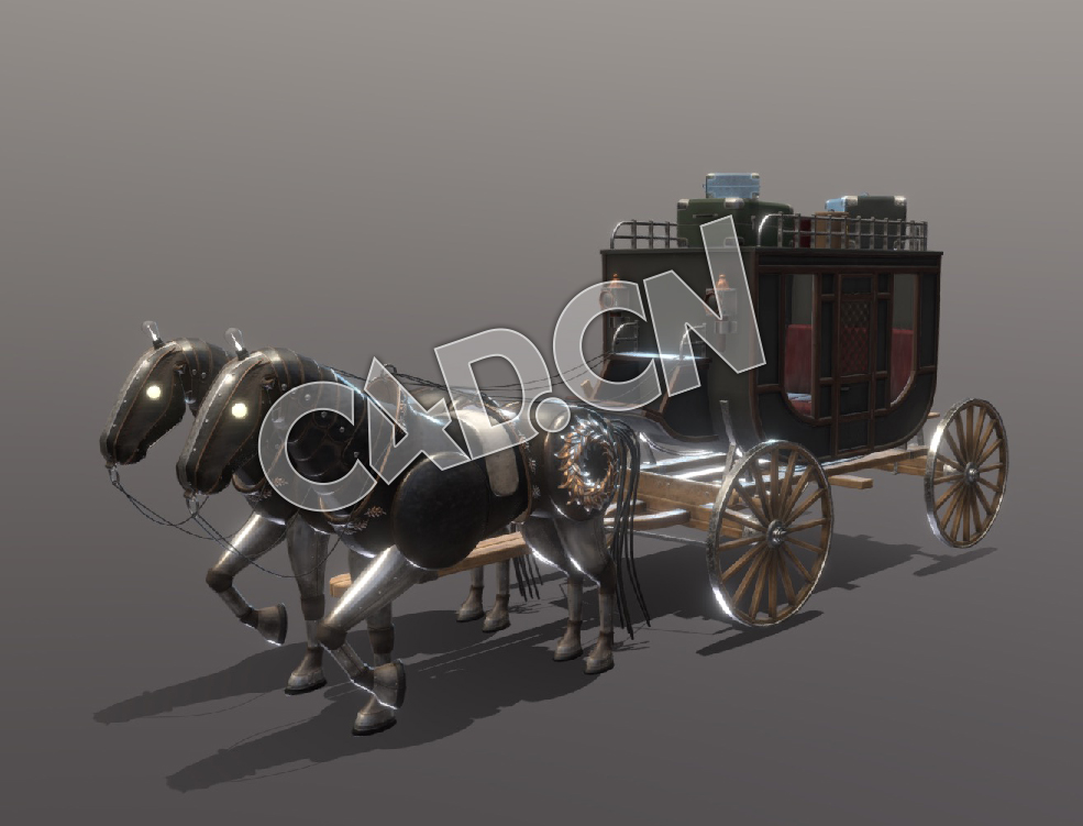 C4D马车模型 Stagecoach