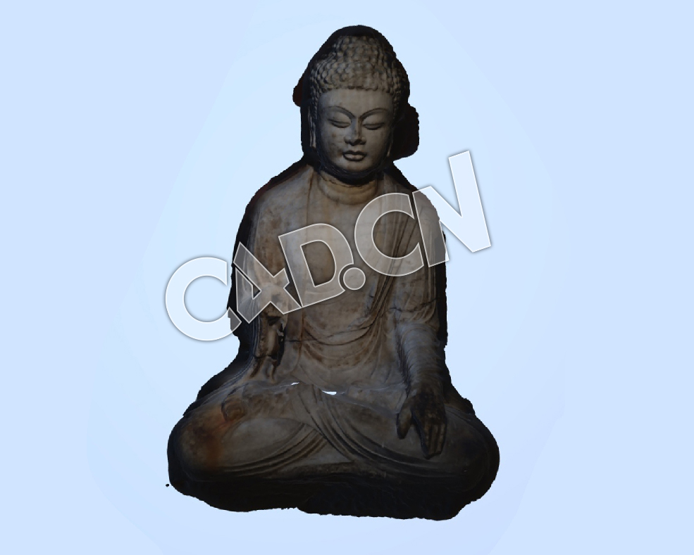 C4D佛像大佛石像雕塑模型 Buddha statue