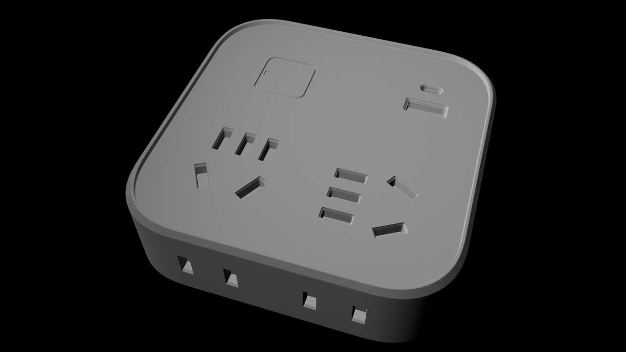 b站用户搜索ae2020教程，插座模型 - C4D之家 - 插座建模2.png