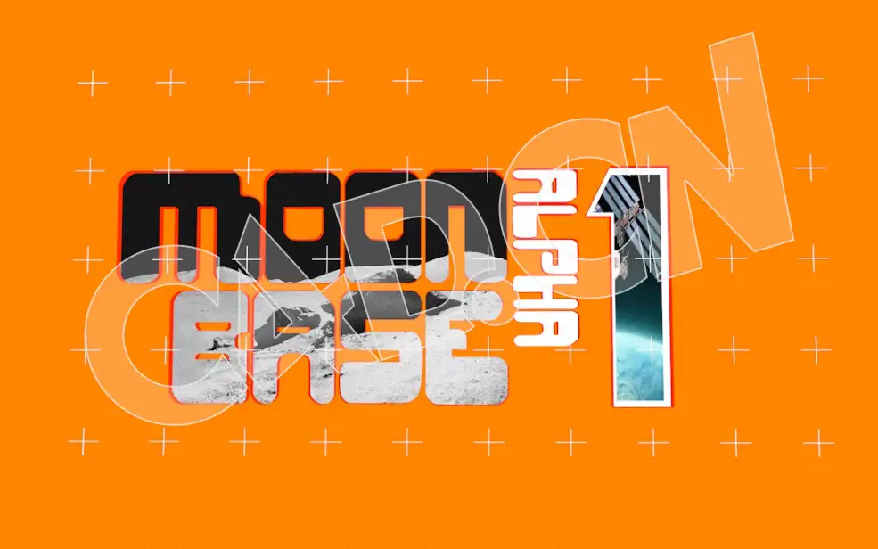 C4D复古文字电影片头文字标题文字模型 Retro Text Moon Base 3d model