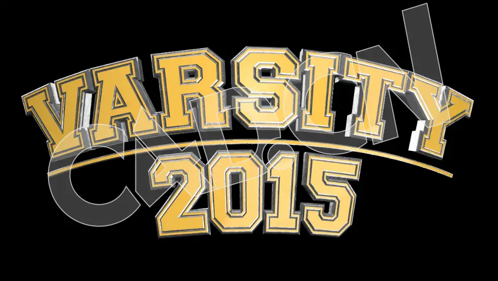 C4D弧形标题文字电影片头文字标题文字模型 Varsity 3d model