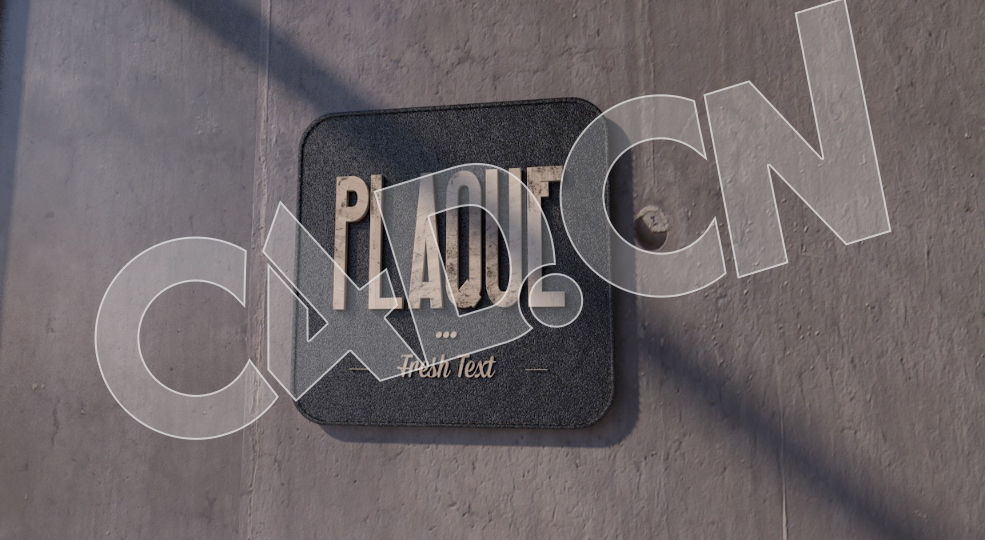 C4D墙面文字饰板电影片头文字标题文字模型 Wall Plaque 3d model - C4D之家 - 57.jpg