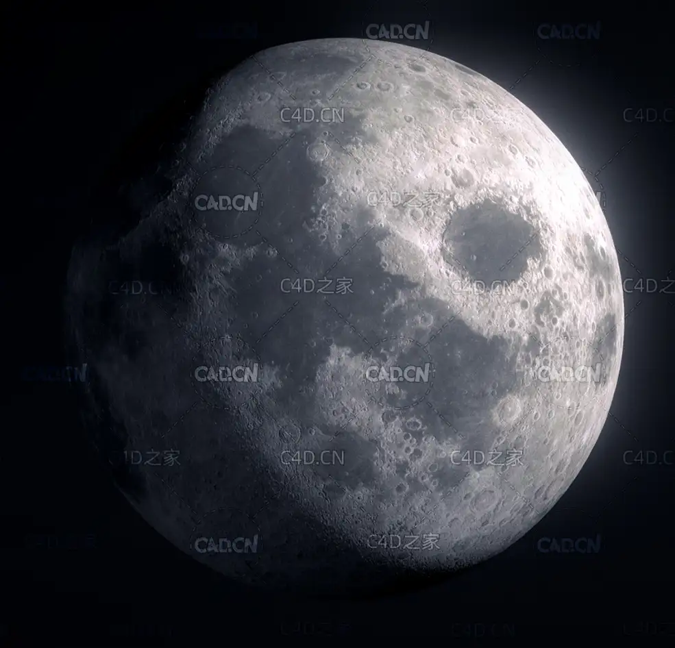 C4D月球模型 Moon - C4D之家 - 02.jpg