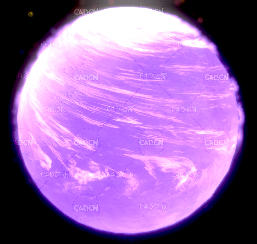 C4D紫色星球模型 Purple Planet