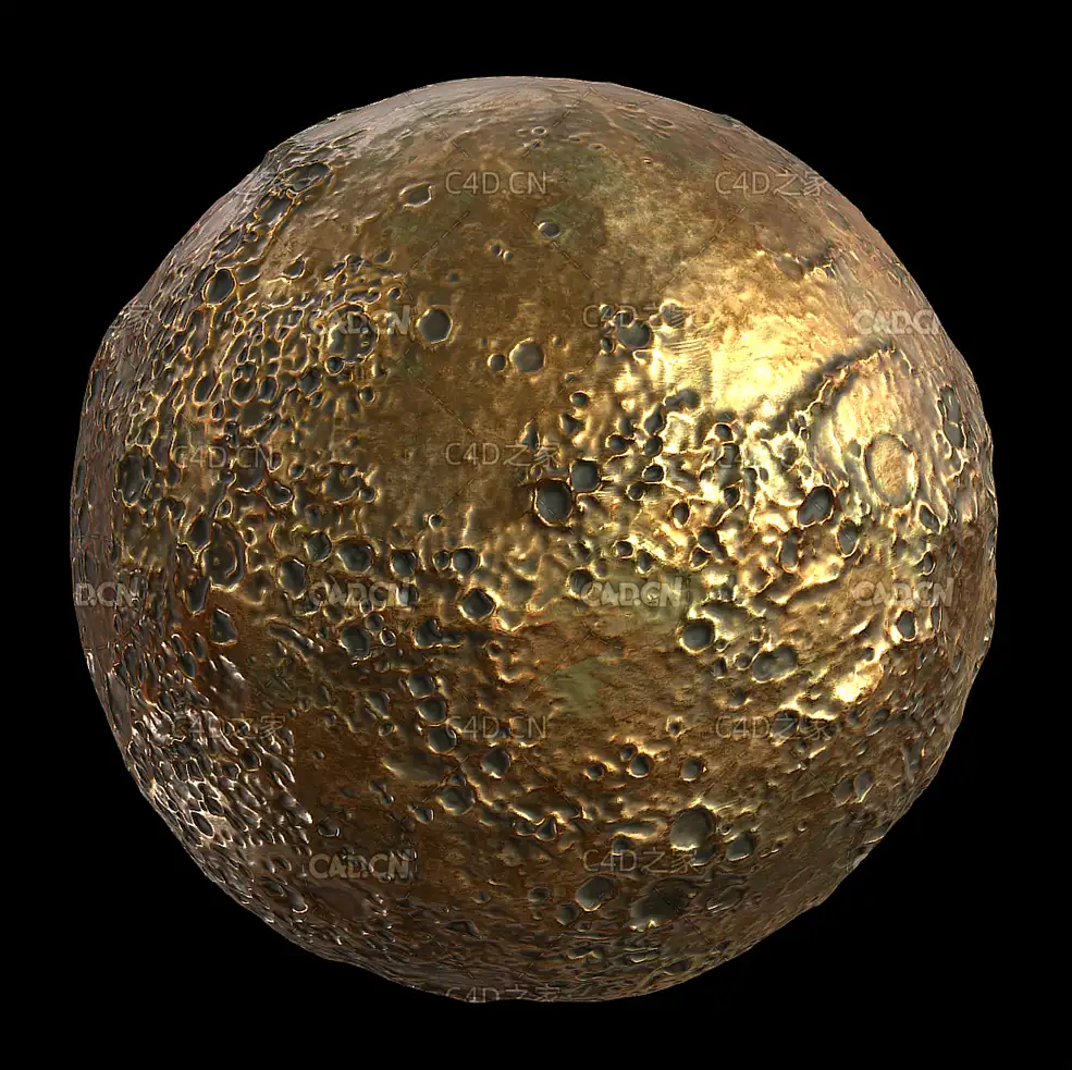 C4D汞金属星球模型 Mercury Metal