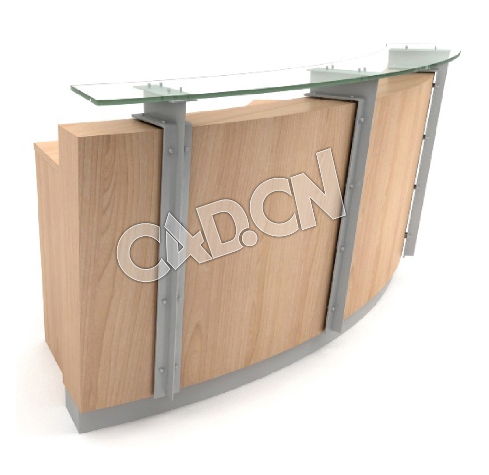 公司迎宾台办公家具C4D模型 - C4D之家 - 04.jpg