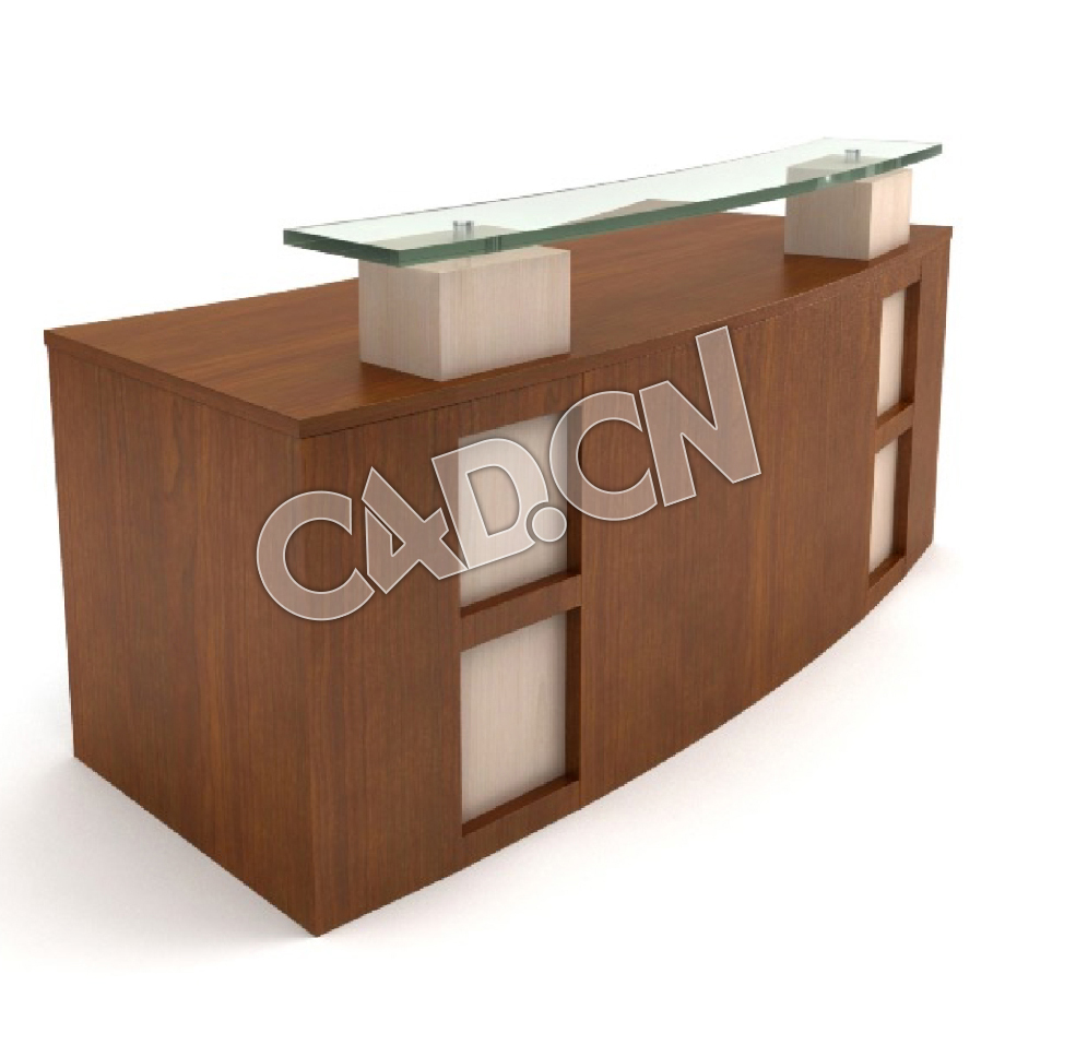 公司前台桌子办公家具C4D模型 - C4D之家 - 08.jpg